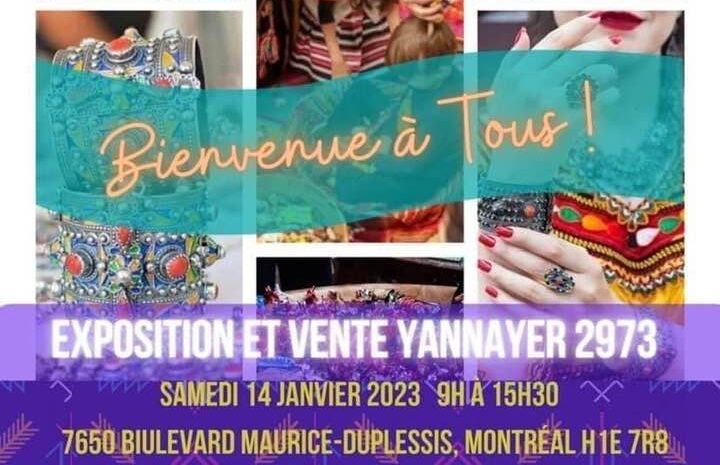 Exposition – Vente – Yennayer – Montréal, 2023