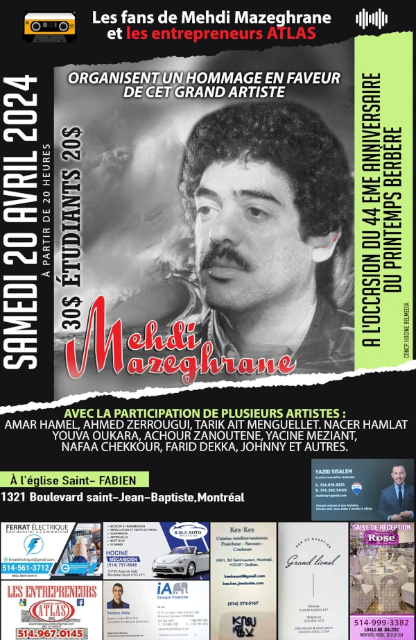 Hommage à Mehdi Mazeghrane 2024