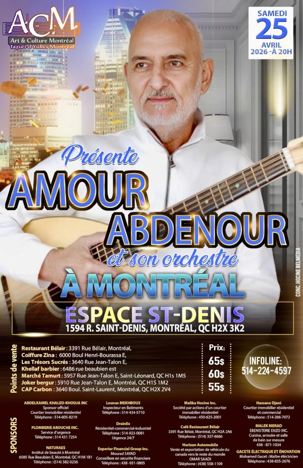 Amour Abdenour pour la première fois au Canada