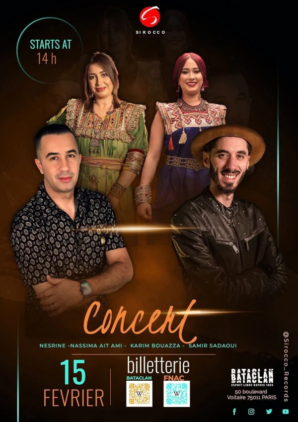Samir Sadaoui, Karim Bouaza, Nesrine et Nassima Ait Ami - BATACLAN - Paris
