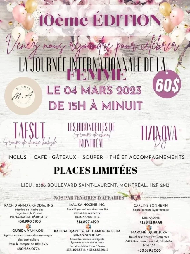 Journée Internationnale de la femme - Montréal - 04 mars 2023